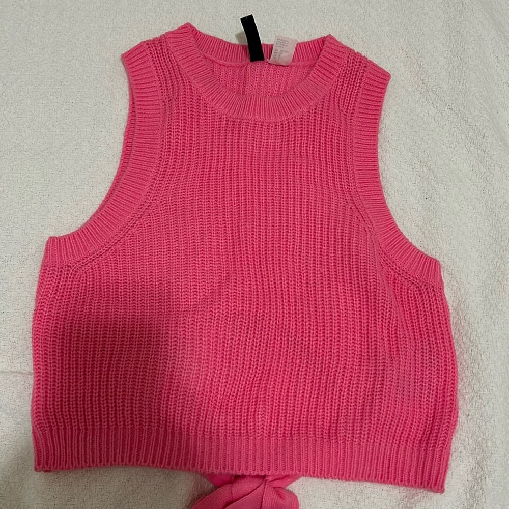 Hot pink knit top